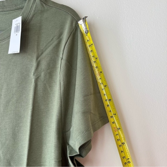 Old navy bestee crop t-shirt 2X army green modal cotton tee NWT plus sz fashion - Picture 5 of 11